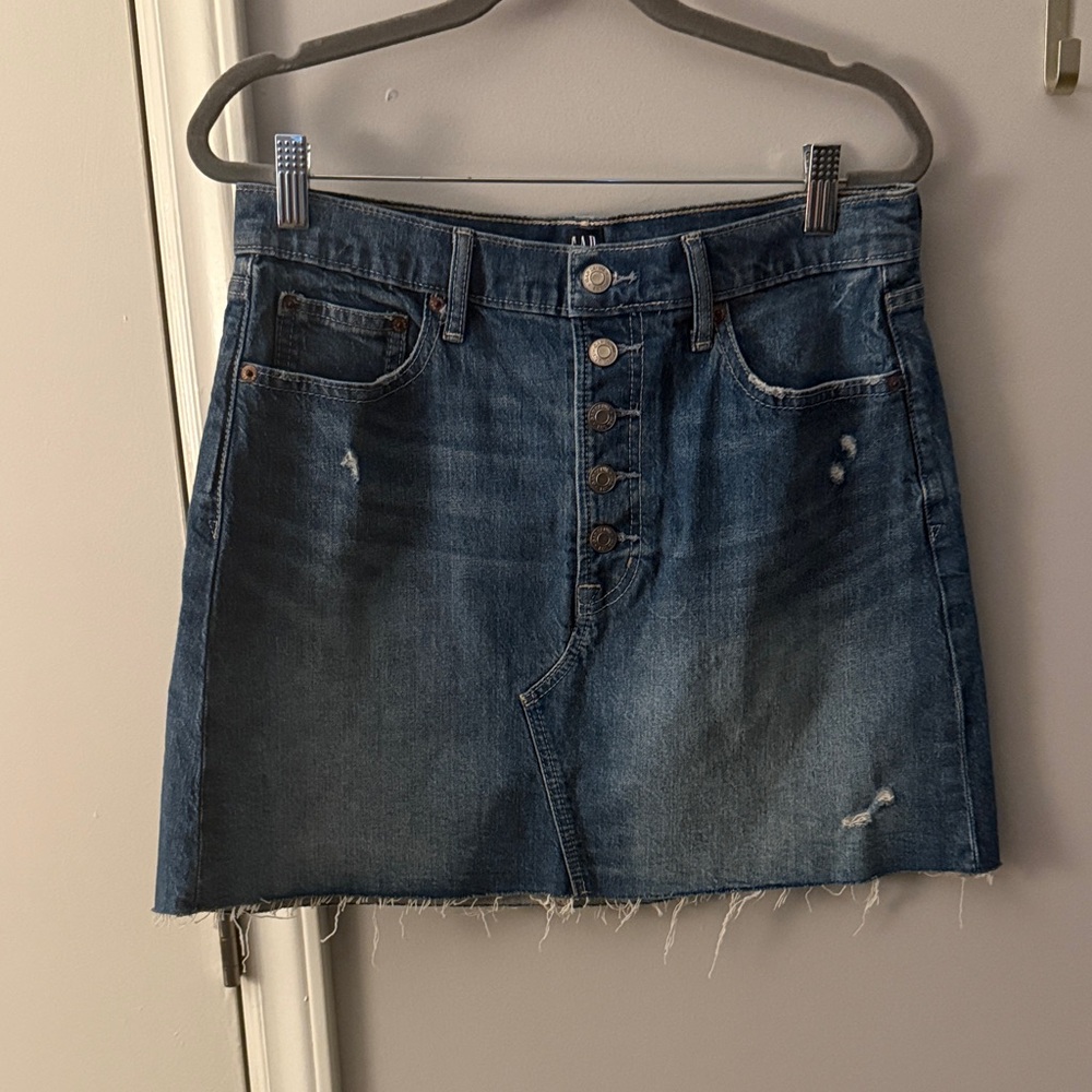 GAP Denim Skirt with Button Detail